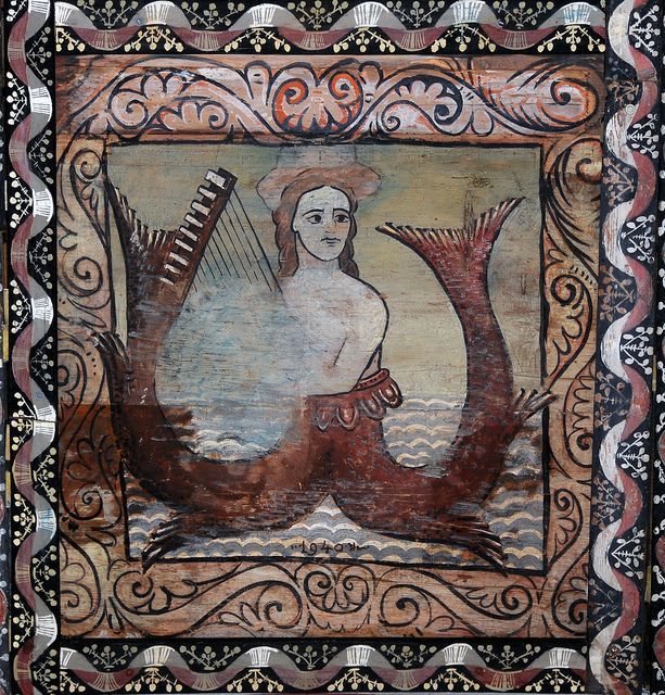 Representation d'une sirène du Moyen Age
